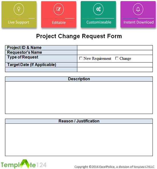 Project Change Request Template Excel Word Template124
